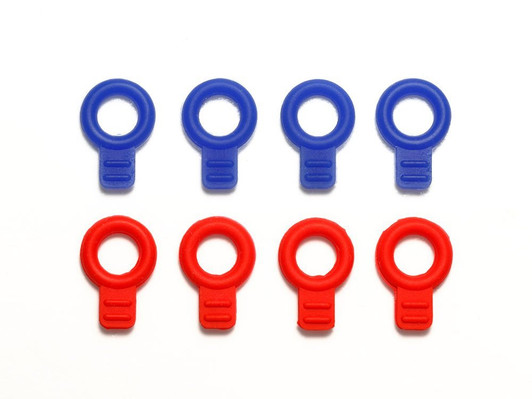 Tamiya 95393 Mini 4WD Rubber Body Catches Blue/Red