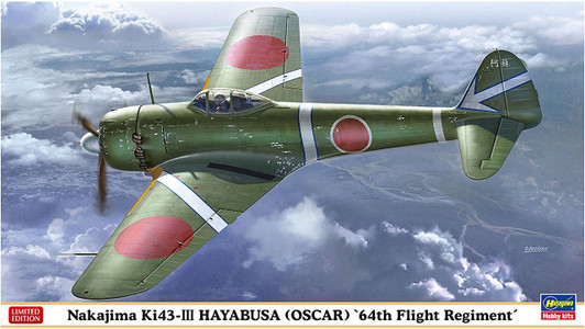 Hasegawa 07468 IJA Nakajima Ki-43 Army Type 1 Fighter Hayabusa '64th Flight Squadron' 1/48 scale kit