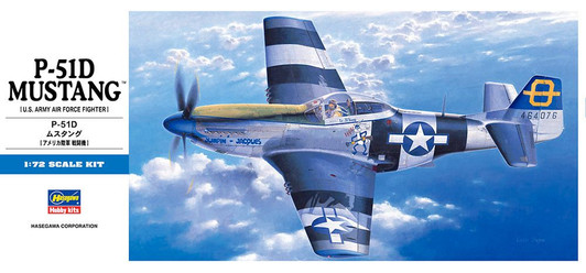 Hasegawa 1/72 P-51D Mustang (U.S. Army Air Force Fighter) Plastic Model