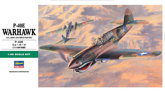 Hasegawa 1/48 P-40E Warhawk (U.S. Army Air Froce Fighter) Plastic Model