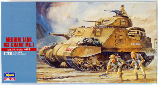Hasegawa MT05 MEDIUM TANK M3 GRANT Mk.I 1/72 Scale Kit