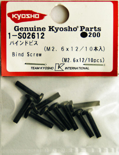 Kyosho 1-S02612 Bind Screw (M2.6 x 12 / 10 pcs)