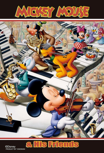 Yanoman Jigsaw Puzzle 99-437 Disney Mickey & Friends Concert  (99 Small Pieces)