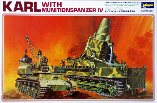 Hasegawa MB33 Gerat 040 60cm KARL with Munitionspanzer IV 1/72 Scale Kit