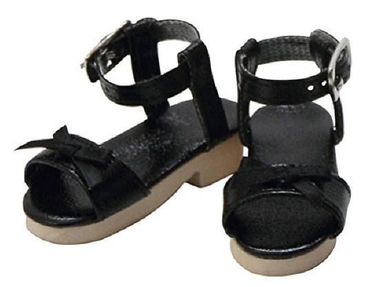 Azone FAR165-BLK for 50cm doll Wood Sole Sandal Black