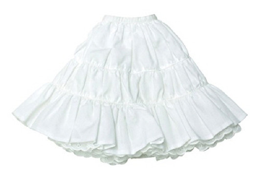 Azone FAR194-WHT for 50cm doll Natural Girly Tiered Skirt Off White