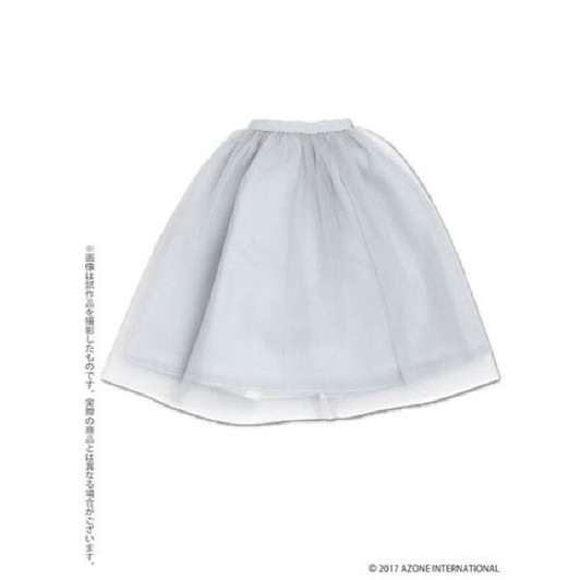 Azone FAR219-LGR for 50cm doll Tulle Skirt Light Gray