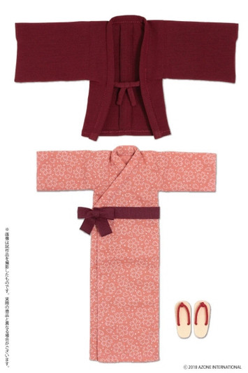 Azone POC440-BLD PNS Onsen Hot Spring Yukata Set Dark Red