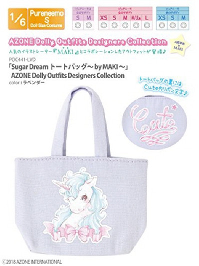 Azone POC441-LVD Sugar Dream Tote Bag by MAKI Lavender