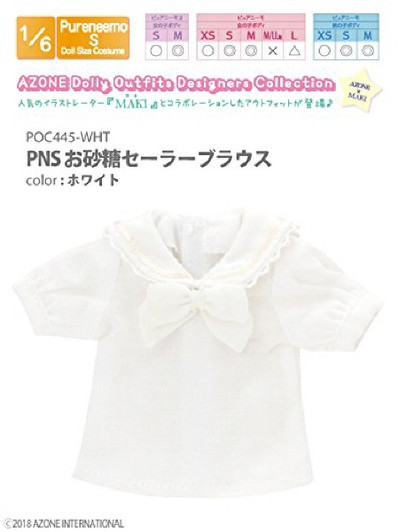 Azone POC445-WHT PNS Sugar Sailor Blouse White