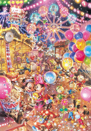 Tenyo Japan Jigsaw Puzzle DPG-500-219 Disney Twilight Park (500 S-Pieces)