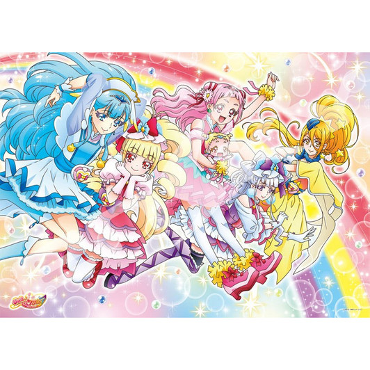 Ensky Jigsaw Puzzle 300-L550 Hugtto! PreCure Let's Jump Together (300 L-Pieces)