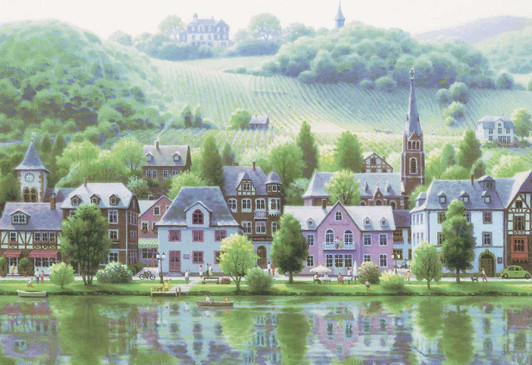 Epoch Jigsaw Puzzle 28-320 Art Teppei Sasakura The Vineyard of Moselle (300 Pieces)