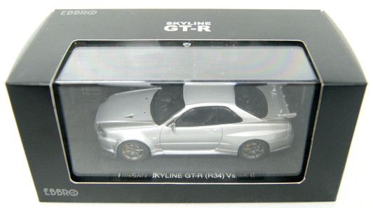 Ebbro 44150 NISSAN SKYLINE GT-R R34 Vspec Silver 1/43 scale