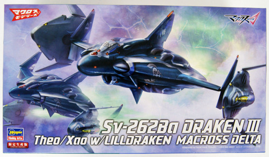 Hasegawa 65846 Macross Delta Sv-262Ba Draken 3 Theo / Xao w/ Lilldraken 1/72 Scale kit