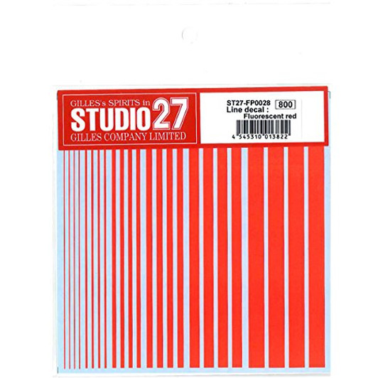 Studio27 ST27-FP0028 Line Decal : Fluorescent Red