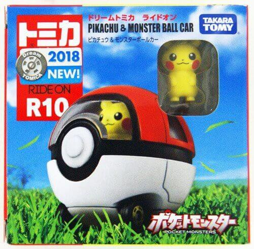 Takara Tomy Dream Tomica Ride On R10 Pikachu & Pokeball Car