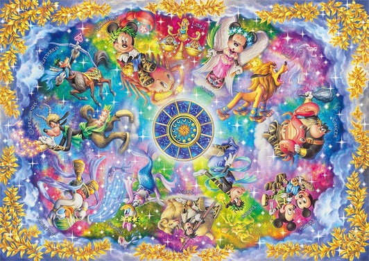 Tenyo Japan Jigsaw Puzzle DW-1000-003 Disney Zodiacal Constellations (1000 S-Pieces)
