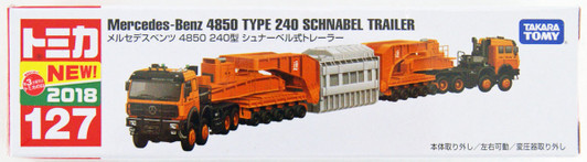 Takara Tomy Tomica 127 Mercedes-Benz 4850 Type 240 Schnabel Trailer 981770