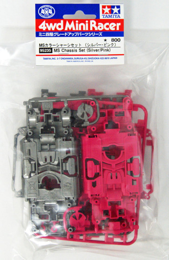 Tamiya 95235 Mini 4WD MS Chassis Parts Silver/Pink