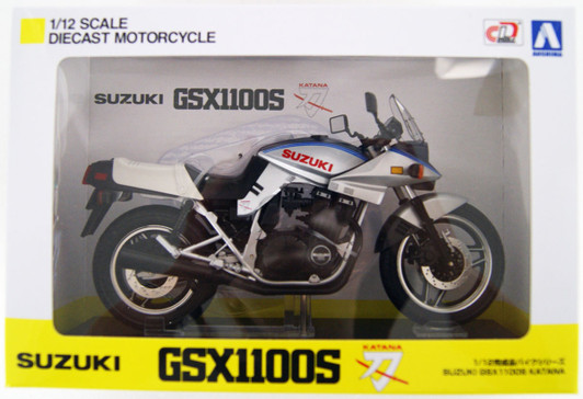 Aoshima Skynet 05245 Suzuki GSX1100S KATANA SD Blue / Silver 1/12 Scale Finished Model