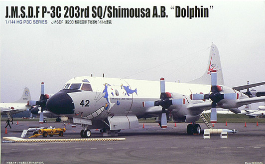 Arii 721636 P-3C JMSDF 203rd SQ/Shimousa A.B Dolphin 1/144 Scale Kit (Microace)