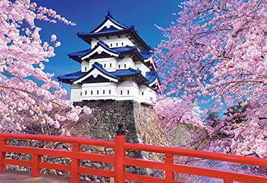 Beverly Jigsaw Puzzle 33-166 Japan Hirosaki Castle and Sakura (Cherry Blossom) (300 Pieces)