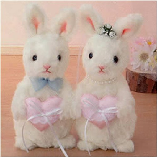 Hamanaka H431-109 Wedding Kit Wedding Bear Rayon Distress Wedding Rabbit kit