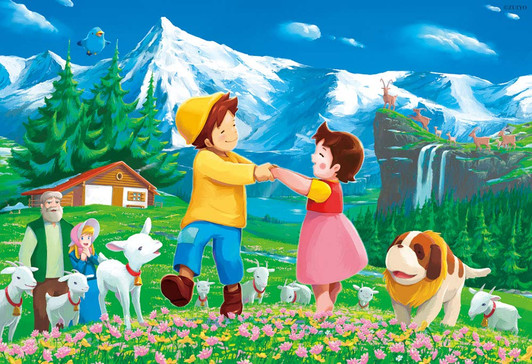 Beverly Jigsaw Puzzle 93-144 Heidi, Girl of the Alps Let's Dance Together (300 Pieces)