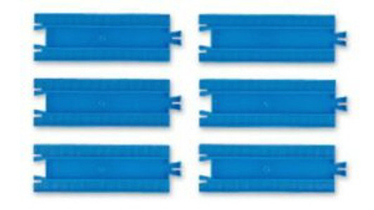 Takara Tomy Pla-Rail Plarail R-02 1/2 Straight Track (6 pcs)