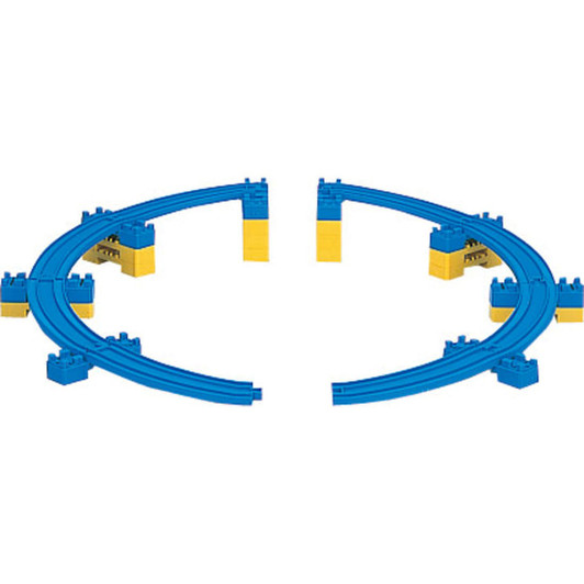 Takara Tomy Pla-Rail Plarail R-18 Slope Elevated Curve Track Set with Pier