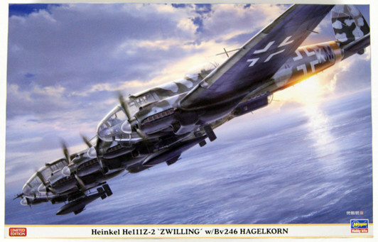 Hasegawa 02305 Heinkel He111Z-2 Zwilling w/Bv246 Hagelkorn 1/72 Scale Kit