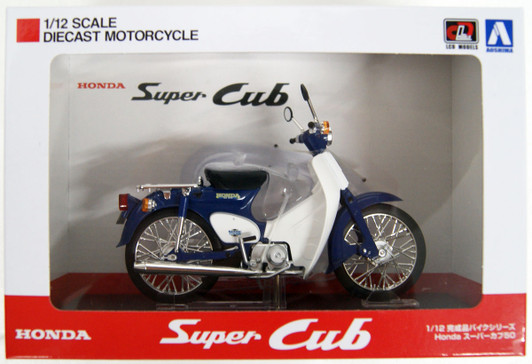 Aoshima Skynet 05665 Honda Super Cub 50 Blue 1/12 Scale Finished Model Aoshima Skynet 05665 Honda Super Cub 50 Blue 1/12 Scale Finished Model