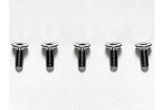 Tamiya 53534 (OP534) 3x8mm CSunk Hex Head Screw - 5pcs Titanium