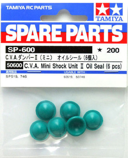Tamiya 50600 (SP600) C.V.A. Mini Shock Unit II Oil Seal (6 pcs)