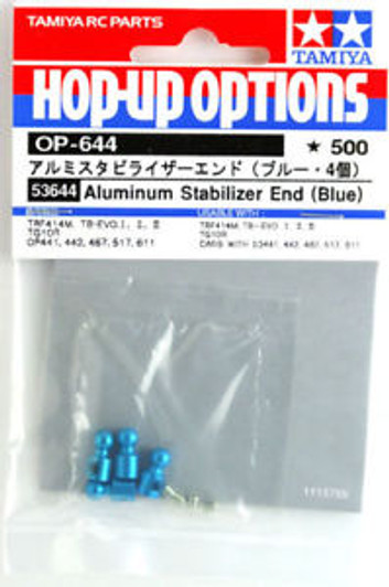 Tamiya 53644 (OP644) Aluminum Stabilizer End (Blue)