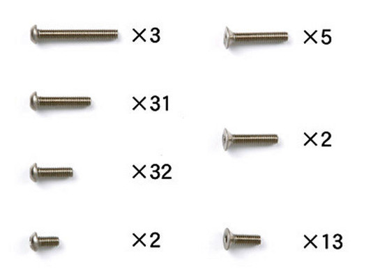 Tamiya 49487 GB-03 Titanium Screw Set