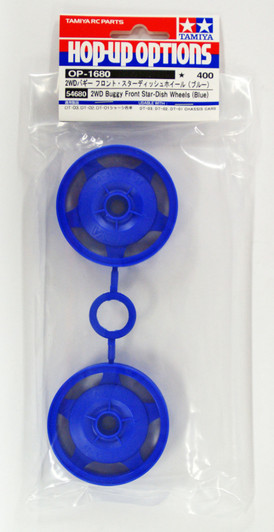 Tamiya 54680 (OP1680) 2WD Buggy Front Star-Dish Wheels (Blue)