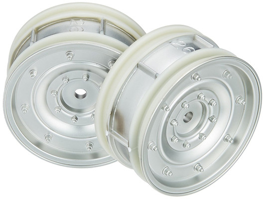 Tamiya 54737 (OP.1737) Matte Plated Dish Wheels Silver 26mm Width/Offset +2