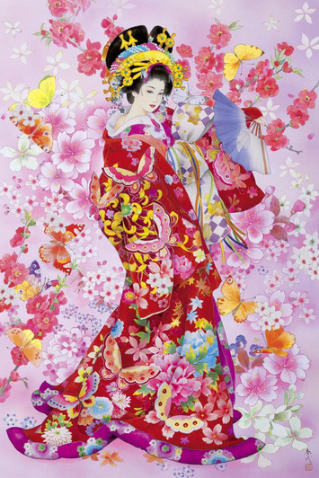 Epoch Jigsaw Puzzle 23-324 Japanese Art Kimono (2016 S-Pieces)