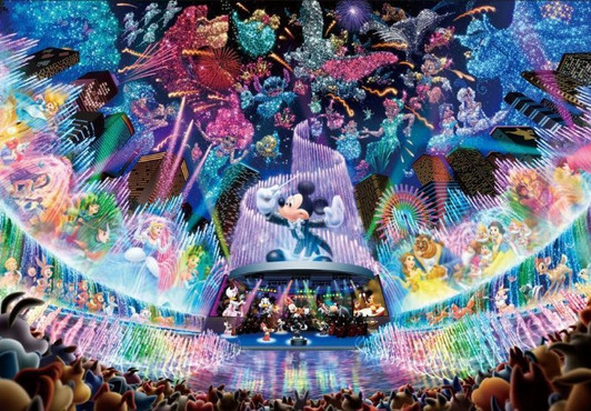 Tenyo Japan Jigsaw Puzzle D-1000-399 Disney Water Dream Concert (1000 Pieces)