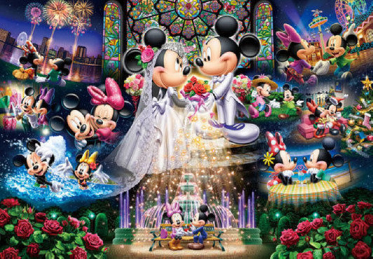 Tenyo Jigsaw Puzzle Disney All Star Stained Glass D-2000-603 New 2000 Pcs  Japan