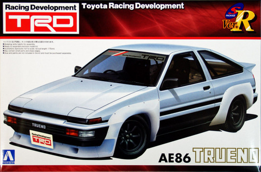 Aoshima 06337 Toyota AE86 Trueno TRD Toyota Racing Development 1/24 Scale Kit