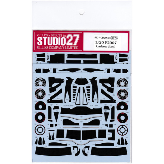 Studio27 ST27-CD20026 Ferrari F2007 Carbon decal for Fujimi 1/20