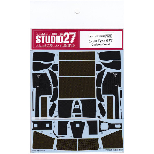 Studio27 ST27-CD20032 Lotus Type 97T Carbon Decal for Fujimi 1/20