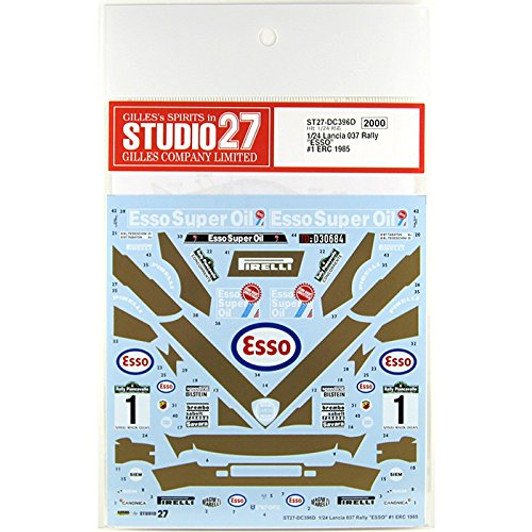 Studio27 ST27-DC396D Lancia 037 Rally `ESSO` #1 ERC 1985 for Hasegawa 1/24 Scale Studio27 ST27-DC396D Lancia 037 Rally `ESSO` #1 ERC 1985 for Hasegawa 1/24 Scale