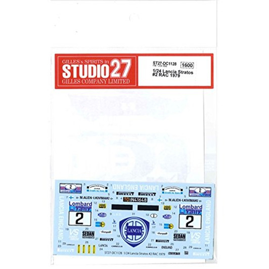 Studio27 ST27-DC1128 Lancia Stratos #2 RAC 1979 Decal for Hasegawa 1/24