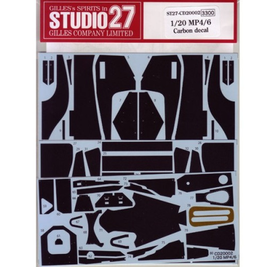 Studio27 ST27-CD20002 MP4/6 Decal for Fujimi 1/20
