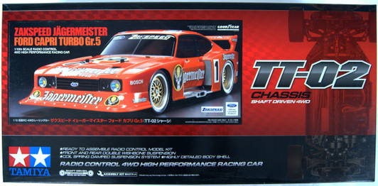 Tamiya 58590 Zakspeed Jagermeister Ford Capri Gr.5 (TT-02 Chassis) 1/10 Scale RC Car Series No.590