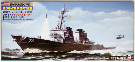 Pit-Road M15 USN Arleigh Burke-Class Aegis Destroyer DDG-78 Porter 1/700 Scale Kit